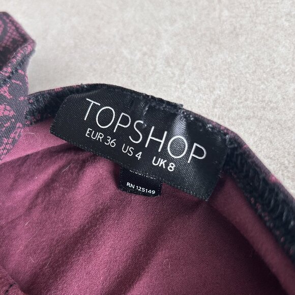 Topshop Burgundy Eyelash Lace Dress ASO Katherine Pierce / Elena Gilbert - Picture 5 of 7